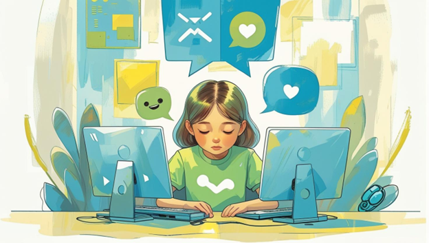 Cyberbullying illustration